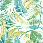 York Wallcoverings Tropical Toss Aqua & Yellow Wallpaper | Wallpaper Twins York Wallcoverings Tropical Toss Aqua & Yellow Wallpaper - SKU TC2626