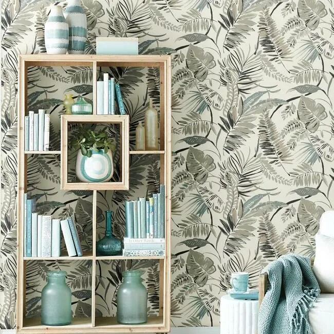 York Wallcoverings Tropical Toss White Wallpaper - SKU TC2622
