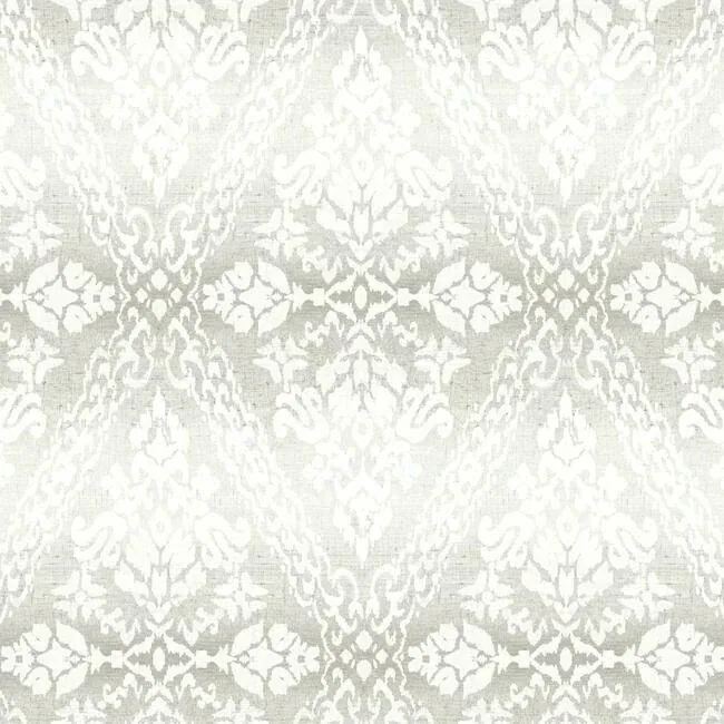 DM4934 | Tudor Diamond Damask Grey Wallpaper