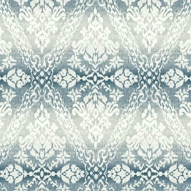 DM4932 | Tudor Diamond Damask Navy Wallpaper