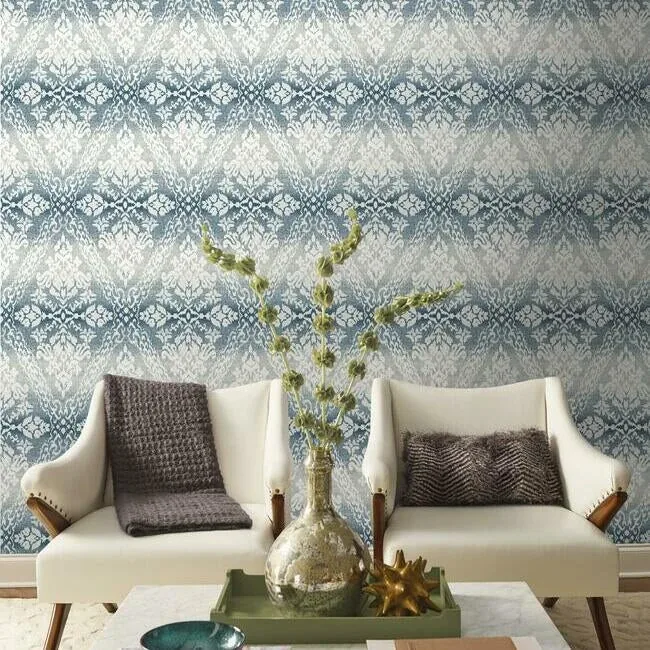 York Wallcoverings Tudor Diamond Damask Navy Wallpaper | Wallpaper Twins York Wallcoverings Tudor Diamond Damask Navy Wallpaper - SKU DM4932