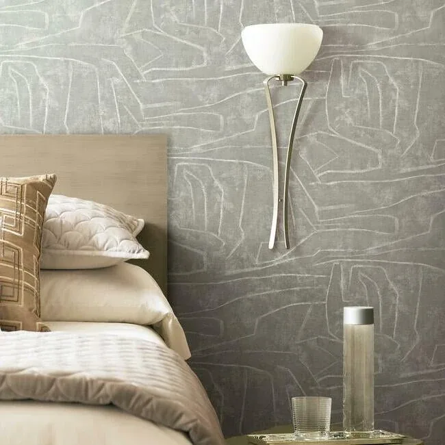 York Wallcoverings Urban Chalk Grey Peel & Stick Wallpaper | Wallpaper Twins York Wallcoverings Urban Chalk Grey Peel & Stick Wallpaper - SKU PSW1069RL
