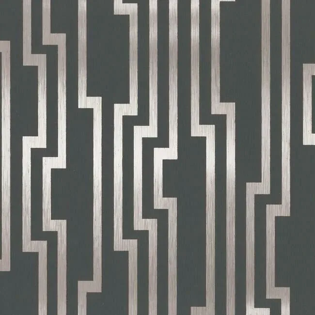 York Wallcoverings Velocity Silver Wallpaper - SKU DE8818