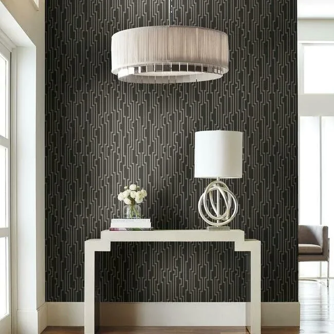 York Wallcoverings Velocity Silver Wallpaper - SKU DE8818