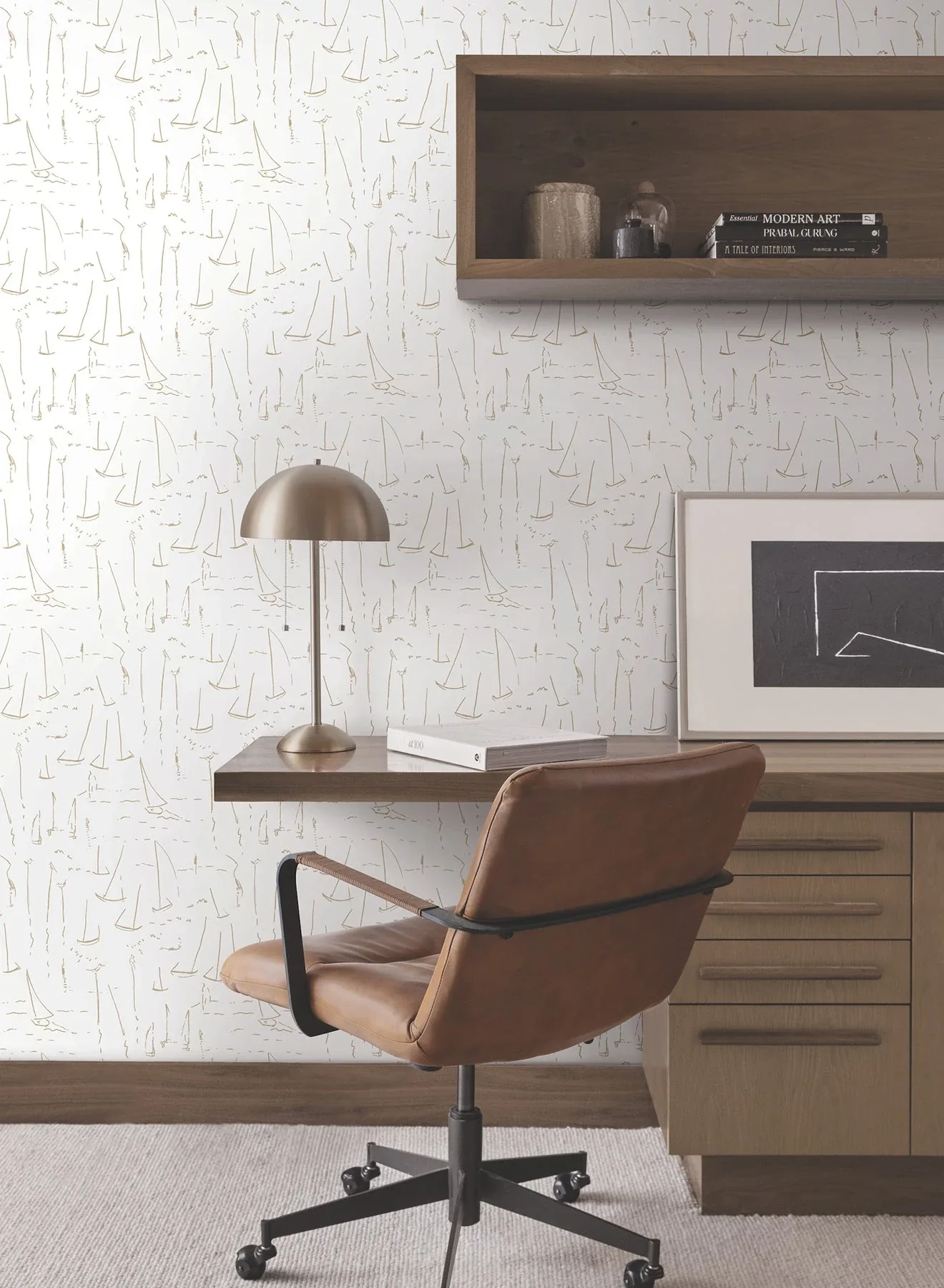 York Wallcoverings Vermillion Coast Gold Wallpaper - SKU ZM2845