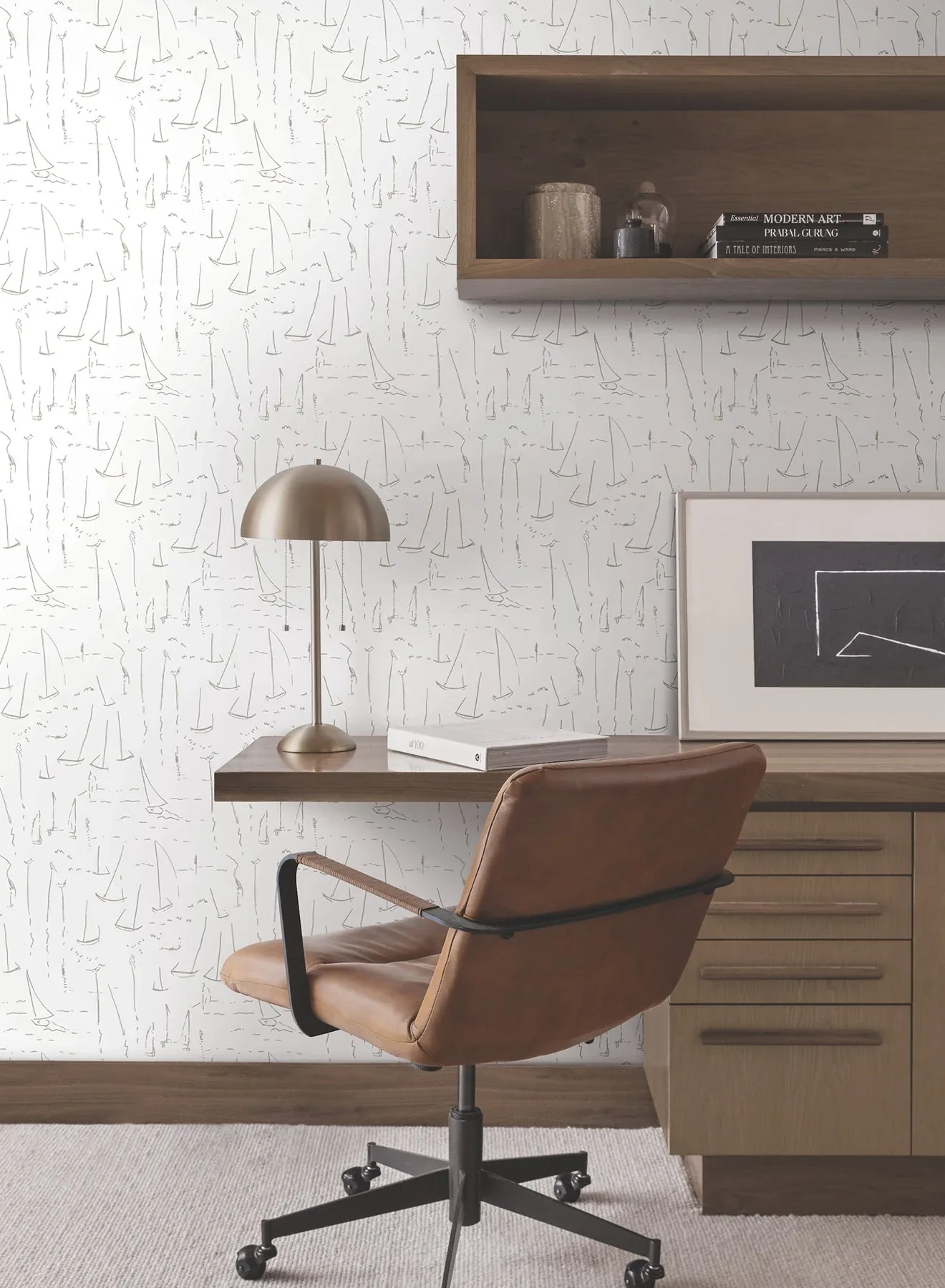 York Wallcoverings Vermillion Coast Silver Wallpaper - SKU ZM2844