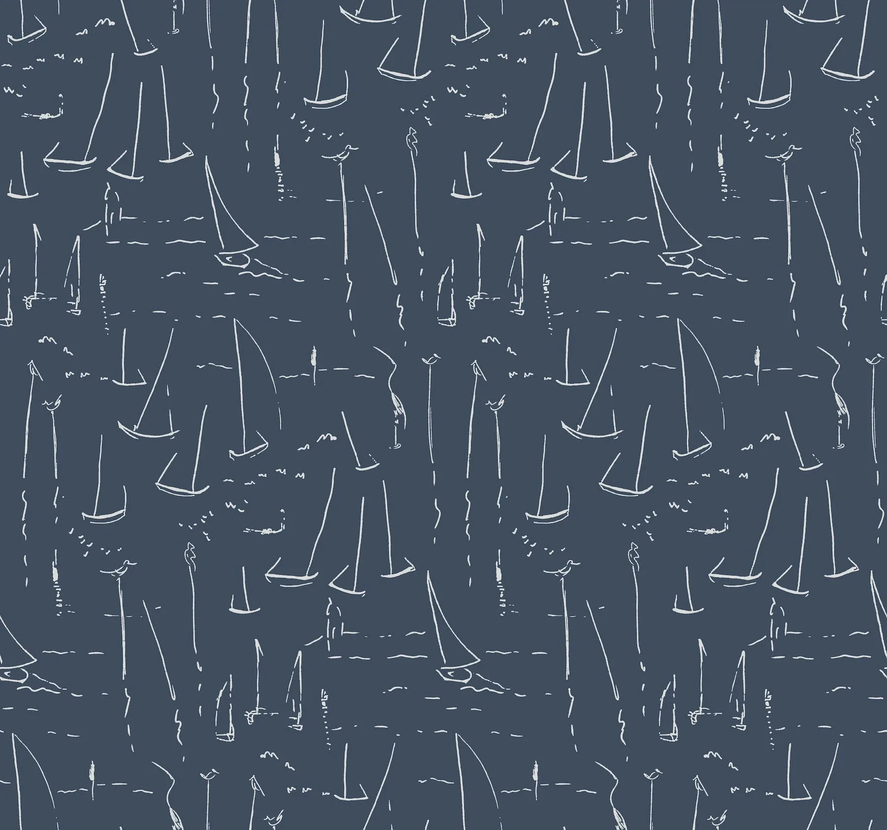 ZM2841 | Vermillion Coast Ultramarine Wallpaper