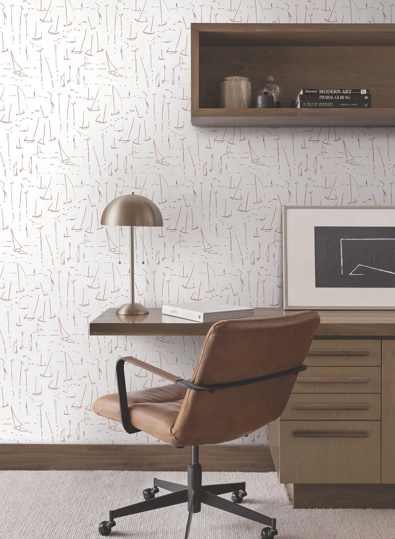 York Wallcoverings Vermillion Coast Vermillion Wallpaper - SKU ZM2843