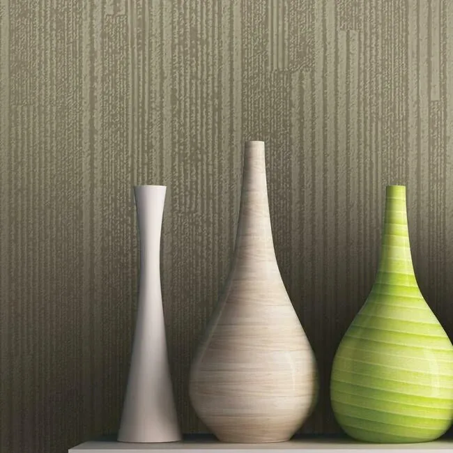 York Wallcoverings Vertical Plumb Soft Gold Metallic Wallpaper - SKU NV5504