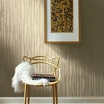 York Wallcoverings Vertical Plumb Soft Gold Metallic Wallpaper - SKU NV5504