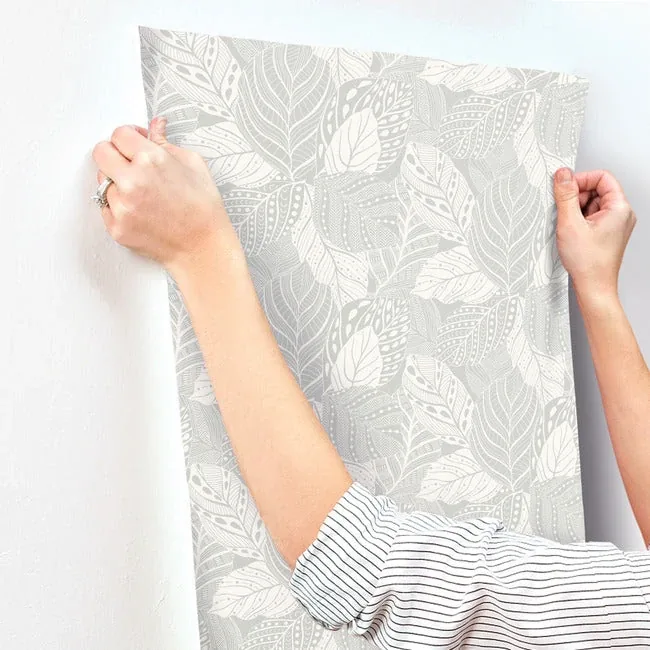 York Wallcoverings Vinca Grey Wallpaper - SKU GO8223