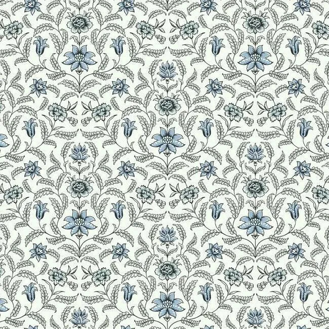 GR5981 | Vintage Blooms Blue Wallpaper