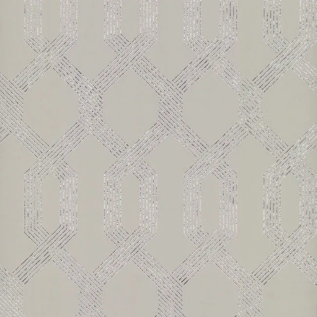 York Wallcoverings Viva Lounge Silver Metallic Wallpaper - SKU Y6221204