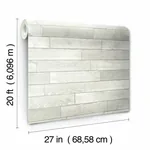 York Wallcoverings Warehouse Planks White Peel & Stick Wallpaper - SKU PSW1293RL