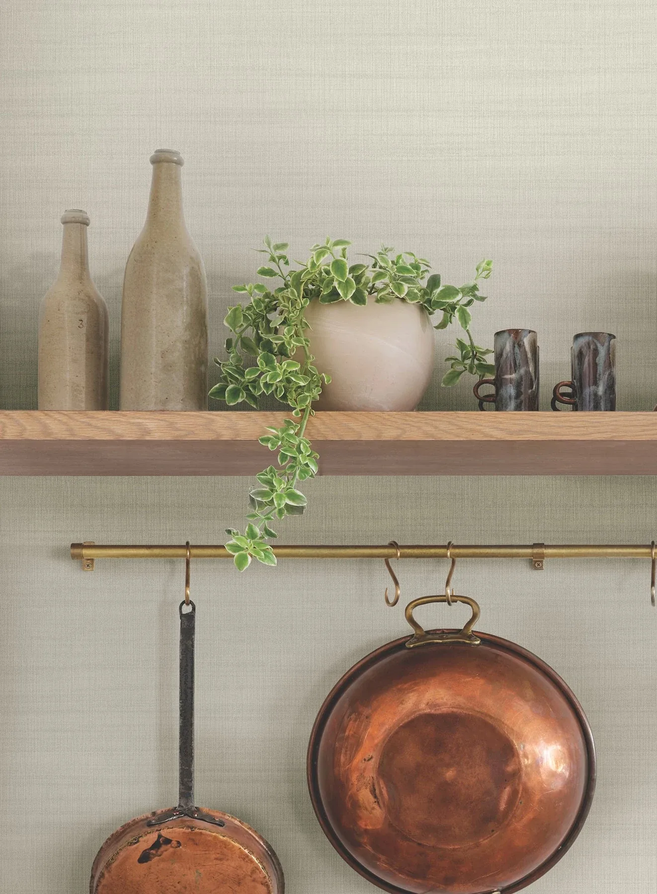 York Wallcoverings Washed Cotton Linen Wallpaper | Wallpaper Twins York Wallcoverings Washed Cotton Linen Wallpaper - SKU OM3661