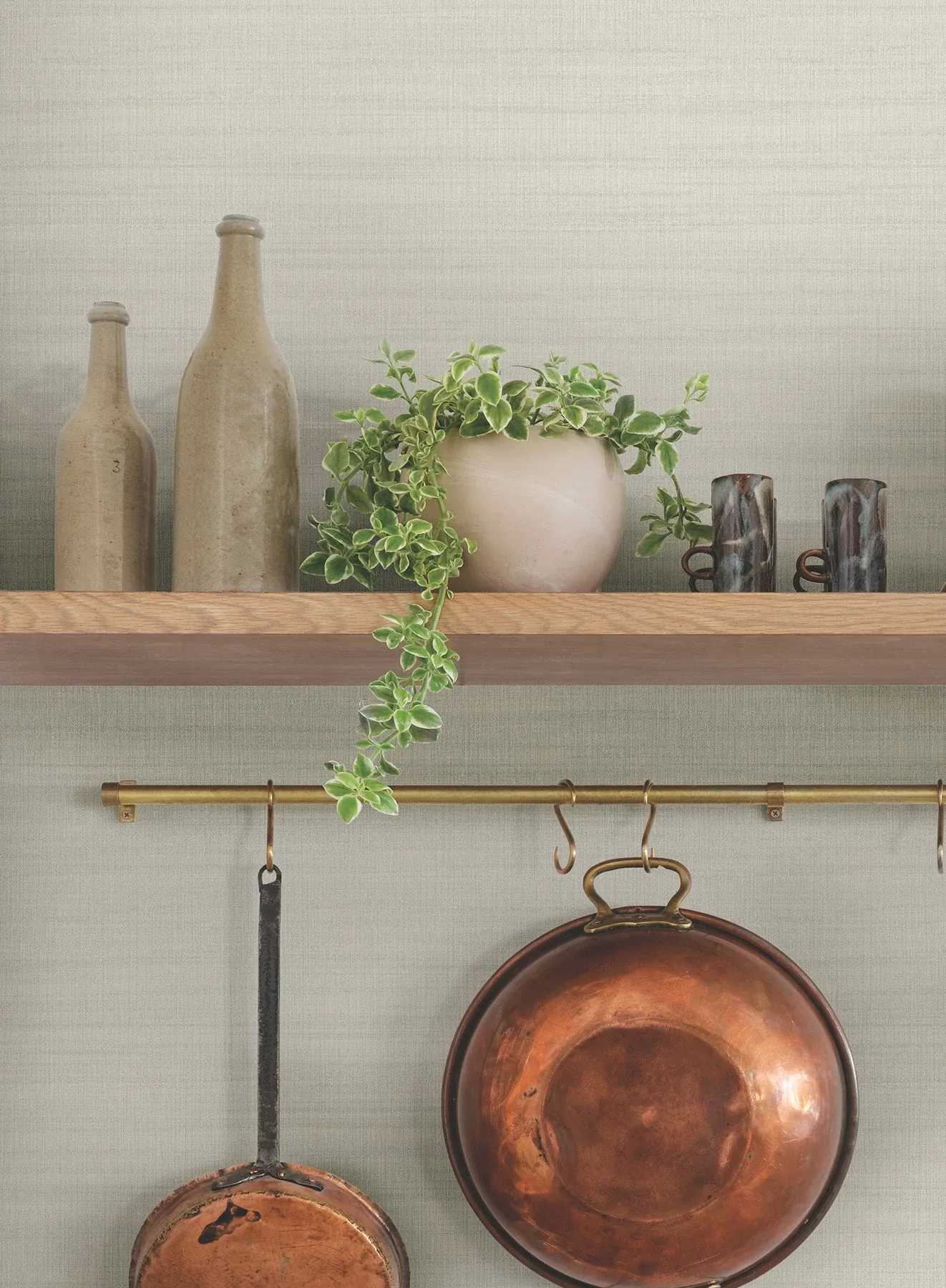 York Wallcoverings Washed Loft Linen Wallpaper - SKU OM3663