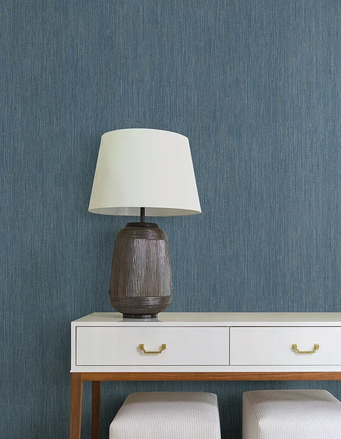 York Wallcoverings Washed Ramie Cobalt Wallpaper | Wallpaper Twins York Wallcoverings Washed Ramie Cobalt Wallpaper - SKU SI25856