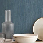 York Wallcoverings Washed Ramie Cobalt Wallpaper | Wallpaper Twins York Wallcoverings Washed Ramie Cobalt Wallpaper - SKU SI25856