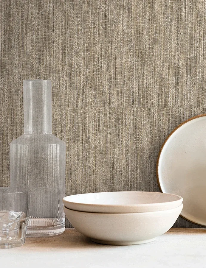 York Wallcoverings Washed Ramie Oyster Wallpaper | Wallpaper Twins York Wallcoverings Washed Ramie Oyster Wallpaper - SKU SI25851