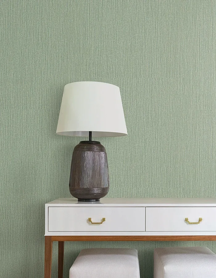 York Wallcoverings Washed Ramie Sea Glass Wallpaper - SKU SI25854