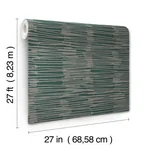 York Wallcoverings Water Reed Thatch Forest & Silver Wallpaper - SKU AG2094