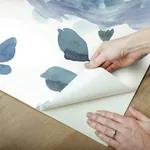 York Wallcoverings Watercolor Blooms Blue Peel & Stick Wallpaper | Wallpaper Twins York Wallcoverings Watercolor Blooms Blue Peel & Stick Wallpaper - SKU PSW1074RL