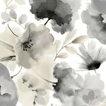York Wallcoverings Watercolor Bouquet Charcoal Wallpaper - SKU BL1771