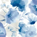York Wallcoverings Watercolor Bouquet Cobalt Wallpaper - SKU BL1773