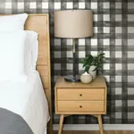 York Wallcoverings Watercolor Check Black & White Wallpaper | Wallpaper Twins York Wallcoverings Watercolor Check Black & White Wallpaper - SKU MH1516