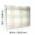 York Wallcoverings Watercolor Check Pink & White Wallpaper - SKU MH1517