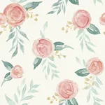 York Wallcoverings Watercolor Roses Red Wallpaper - SKU MK1126