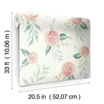 York Wallcoverings Watercolor Roses Red Wallpaper - SKU MK1126