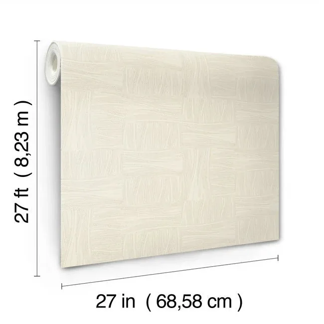 York Wallcoverings Wicker Dot Beige Wallpaper - SKU OI0635