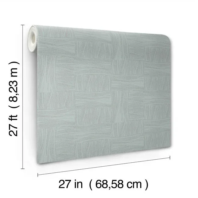 York Wallcoverings Wicker Dot Slate Blue Wallpaper - SKU OI0634
