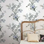 York Wallcoverings Wild Flowers Jade Peel & Stick Wallpaper - SKU PSW1367RL
