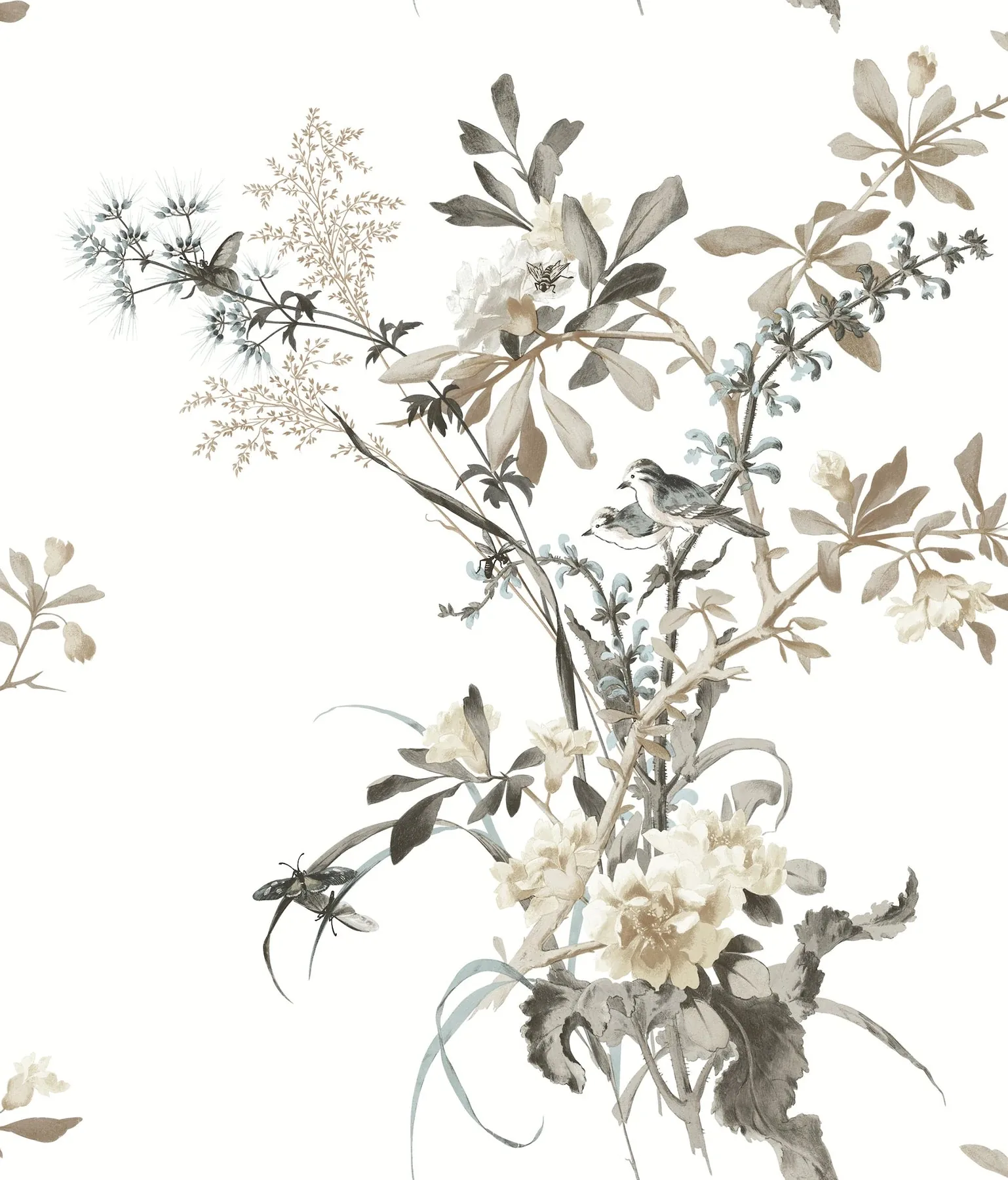 PSW1365RL | Wild Flowers Neutral Peel & Stick Wallpaper