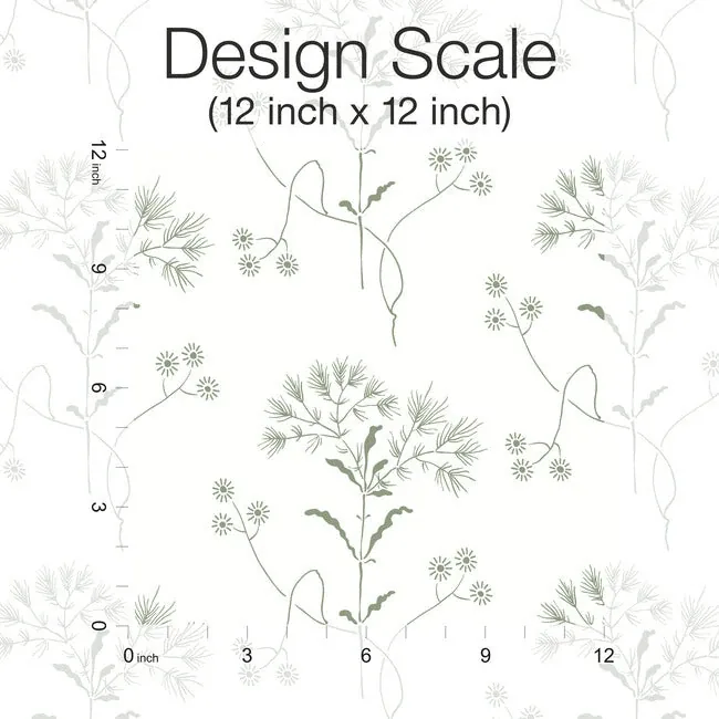 York Wallcoverings Wildflower Green Wallpaper - SKU PSW1503RL