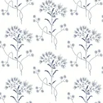 York Wallcoverings Wildflower Navy Wallpaper - SKU PSW1504RL