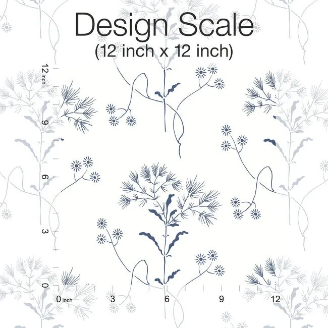 York Wallcoverings Wildflower Navy Wallpaper - SKU PSW1504RL