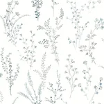 York Wallcoverings Wildflower Sprigs Blue & Green Peel & Stick Wallpaper - SKU PSW1523RL
