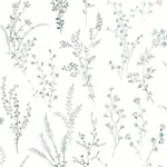 York Wallcoverings Wildflower Sprigs Blue & Green Wallpaper - SKU FH4027