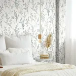 York Wallcoverings Wildflower Sprigs Blue & Green Wallpaper - SKU FH4027