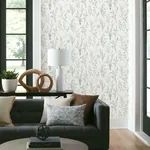 York Wallcoverings Wildflower Sprigs Blue & Green Wallpaper - SKU FH4027