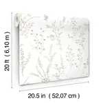 York Wallcoverings Wildflower Sprigs Multicolor Peel & Stick Wallpaper - SKU PSW1524RL