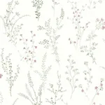 York Wallcoverings Wildflower Sprigs Pink & Green Wallpaper - SKU FH4028