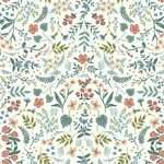 York Wallcoverings Wildwood Beige & Coral Wallpaper - SKU RI5157
