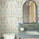 York Wallcoverings Wildwood Beige & Coral Wallpaper - SKU RI5157