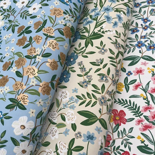 York Wallcoverings Wildwood Garden Beige & Green Wallpaper - SKU RP7375