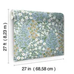 York Wallcoverings Wildwood Garden Blue & White Wallpaper - SKU RP7379