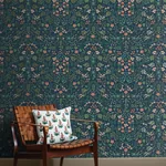 York Wallcoverings Wildwood Navy Peel & Stick Wallpaper - SKU PSW1622RL
